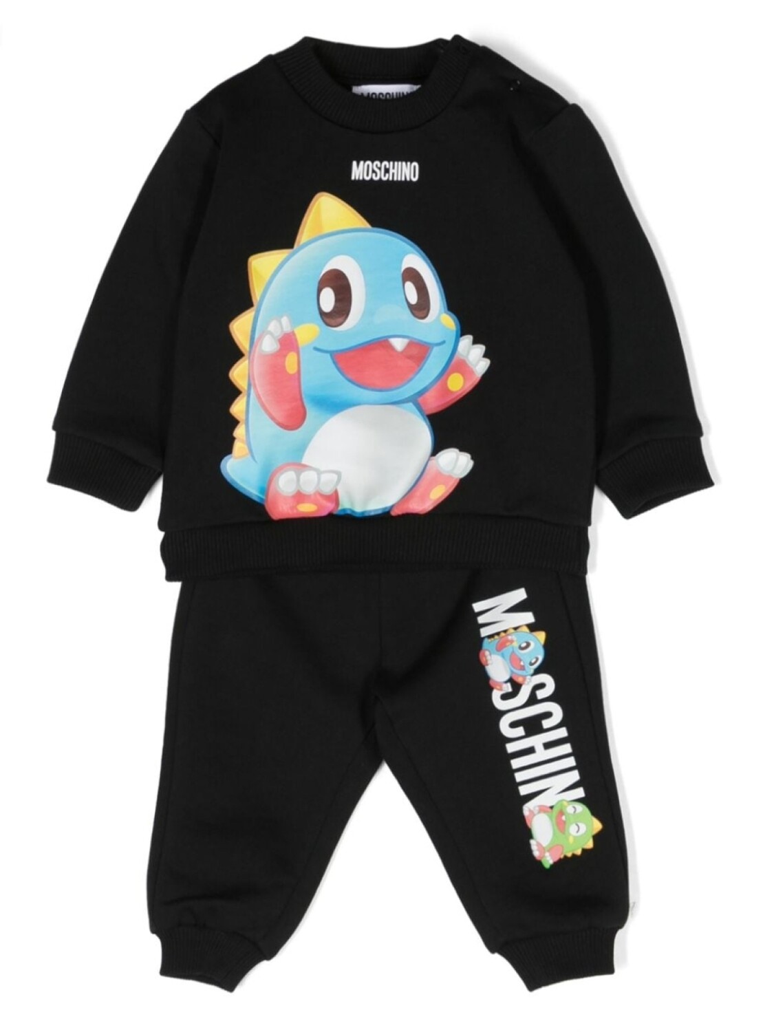 

Moschino Kids спортивный костюм с принтом, черный