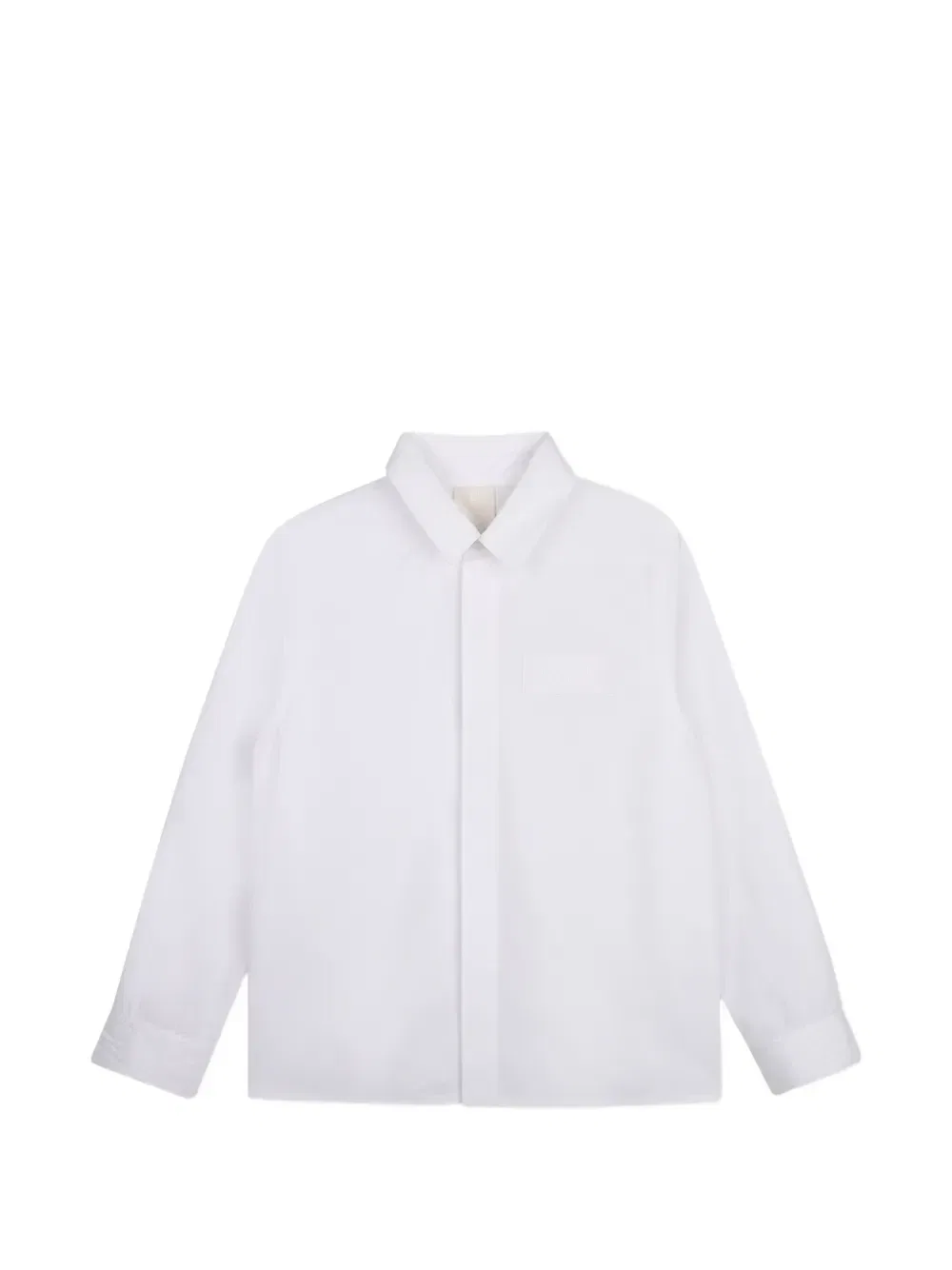 Хлопковая рубашка с нашивкой-логотипом Givenchy Kids, белый