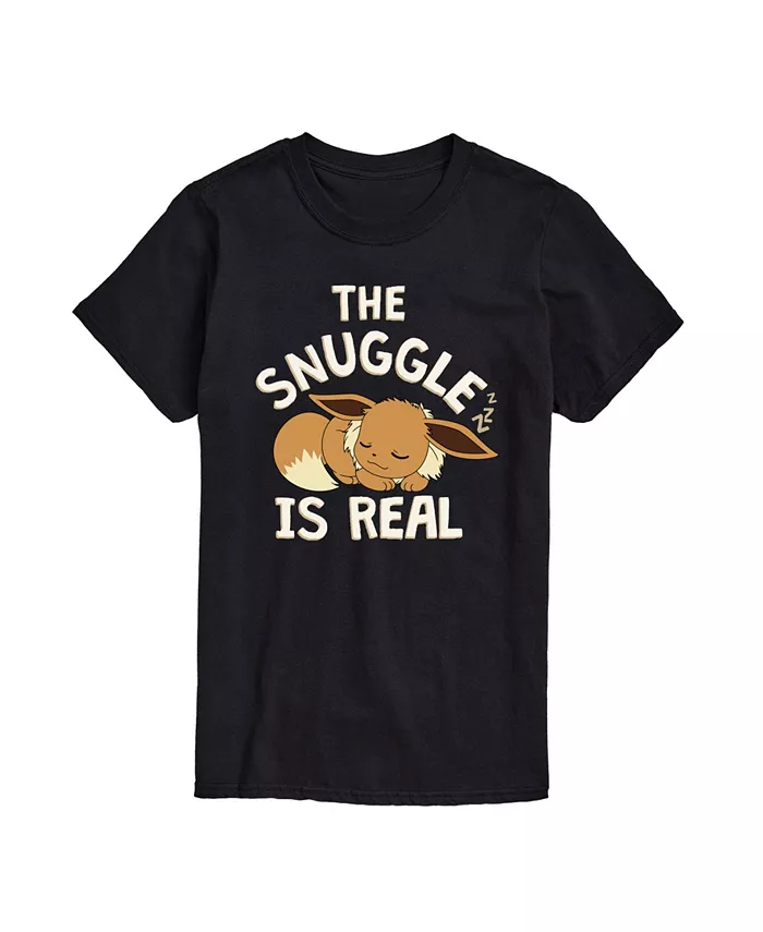 

Мужская футболка с коротким рукавом Pokémon The Snuggle Is Real AIRWAVES, черный