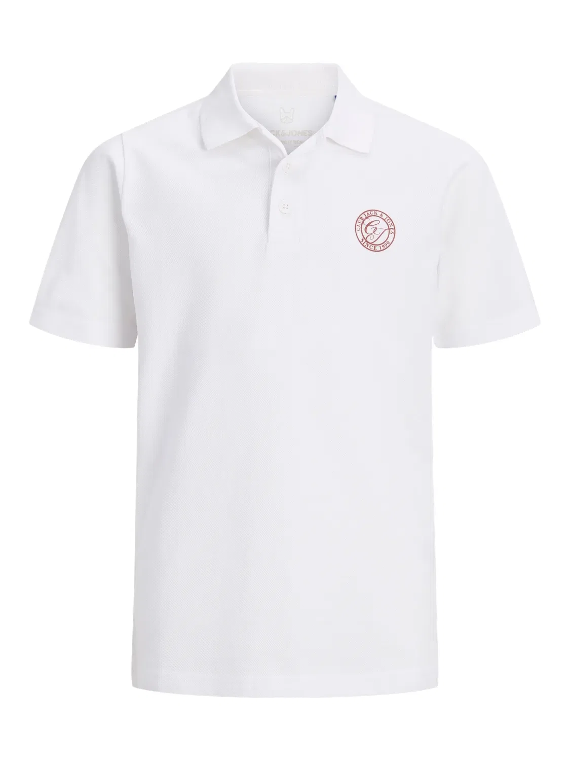 Поло детское из хлопка JACK & JONES Junior, bright white
