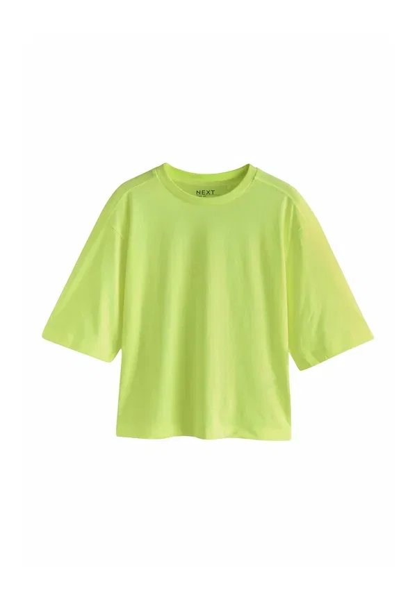 Футболка Next Oversized crew neck basic, лаймово-зеленый