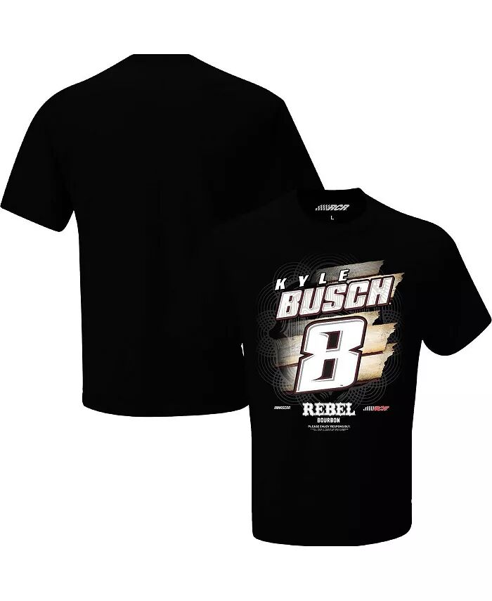

Мужская черная футболка Kyle Busch Rebel Bourbon Front Runner Richard Childress Racing Team Collection