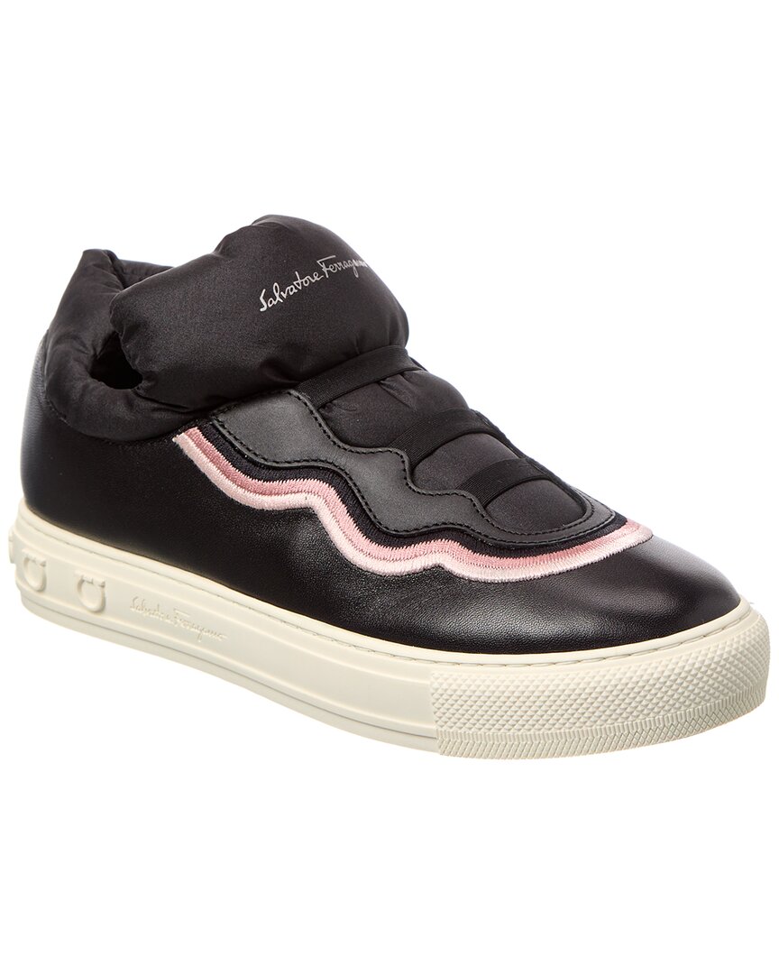 Кроссовки Ferragamo Ramona из кожи Salvatore Ferragamo, черный