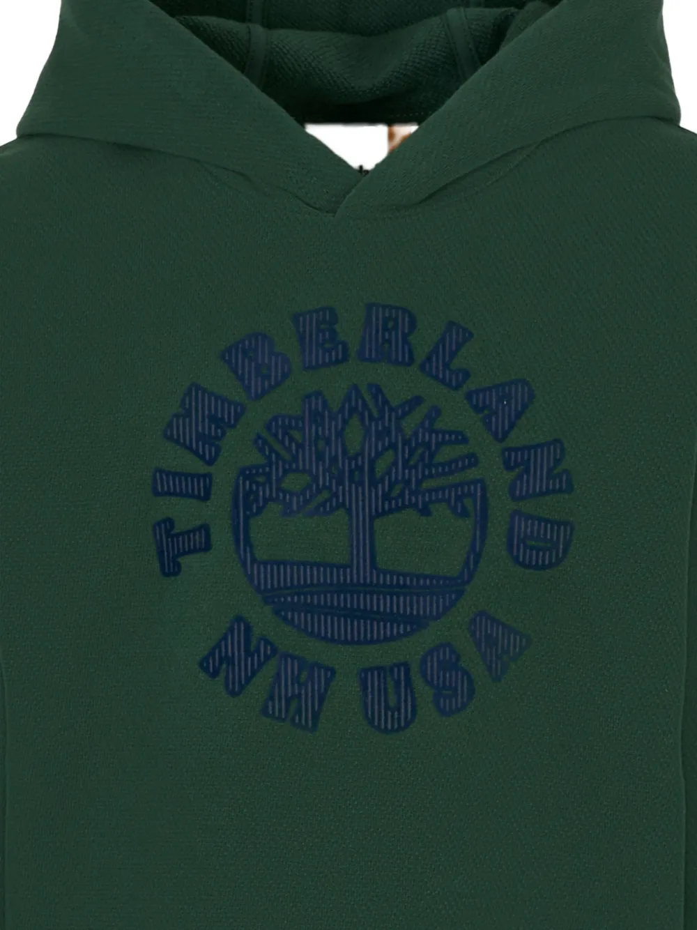 Худи с вышитым логотипом Timberland Kids, зеленый — фото 3