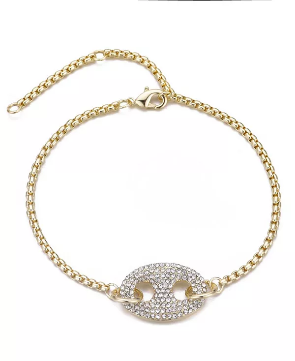 

Браслет Mariner Link с позолоченным кристаллом Adornia, gold