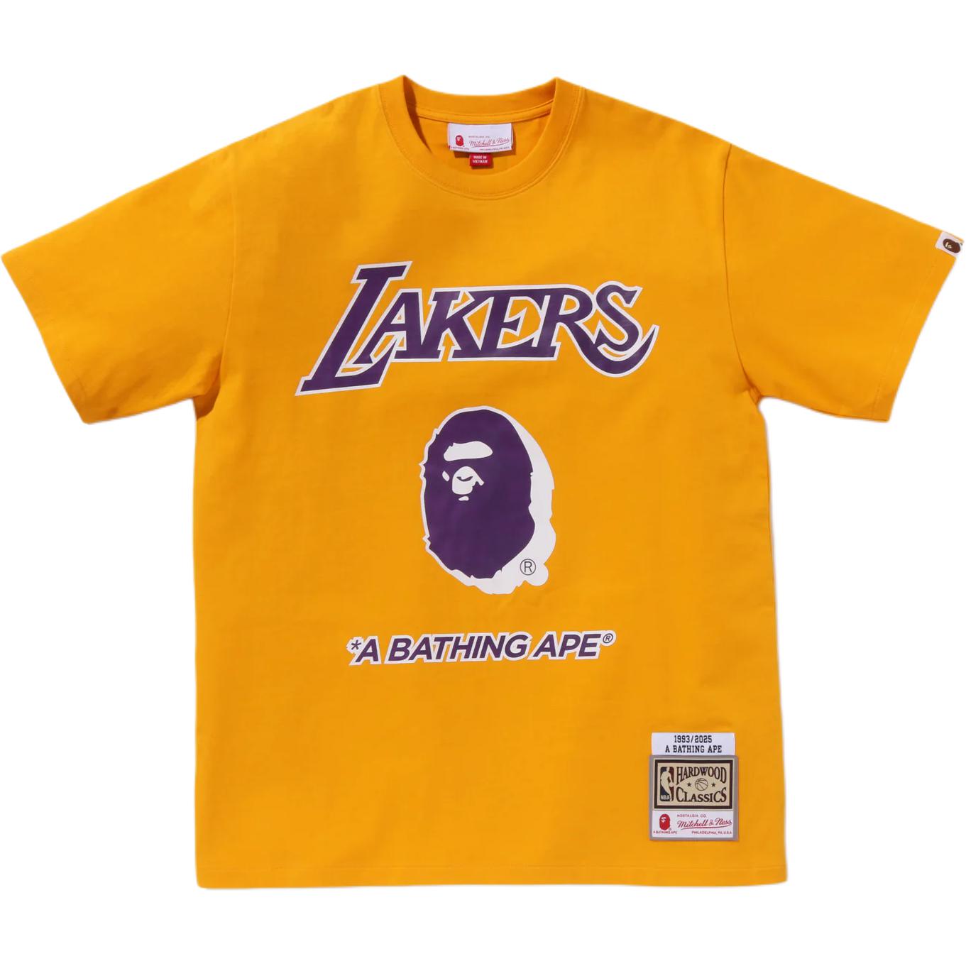 

Футболка Mitchell & Ness X NBA FW25 мужская A BATHING APE, желтый