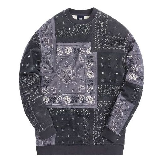 

Толстовка deconstructed bandana crewneck 'black' Kith, черный