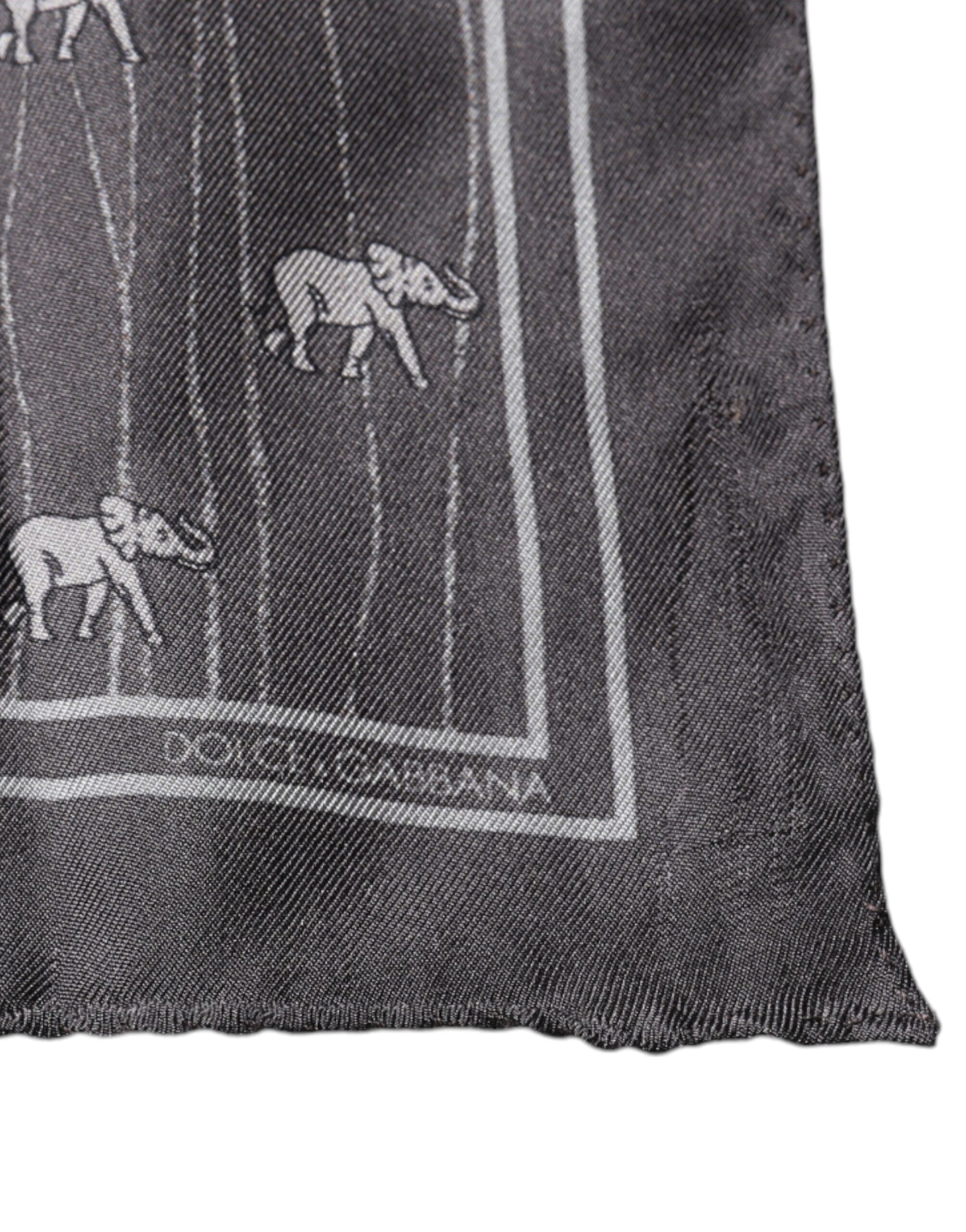 Коричневый слон Фэнтези носовой платок шарф Dolce & Gabbana — фото 2