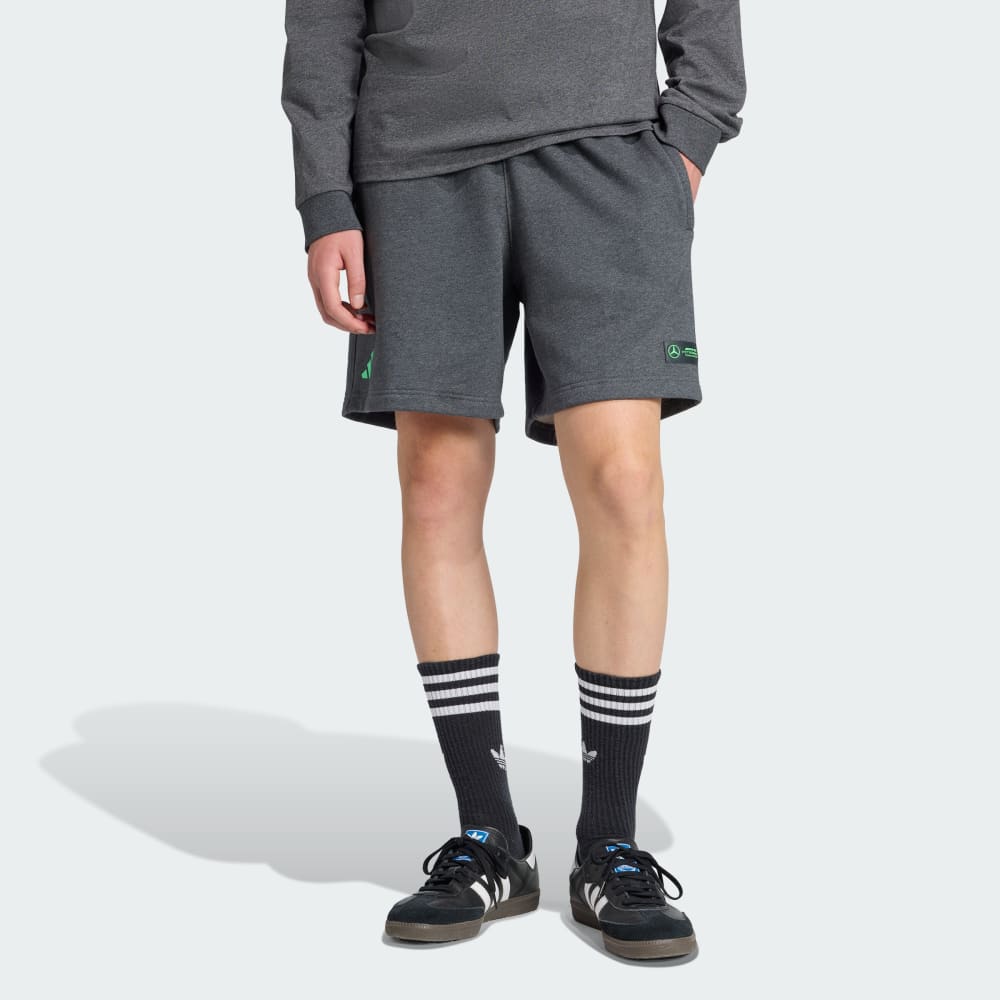 

Спортивные шорты Adidas MERCEDES - AMG PETRONAS FORMULA ONE TEAM PREMIUM SWEAT SHORT, цвет Dark Grey Heather