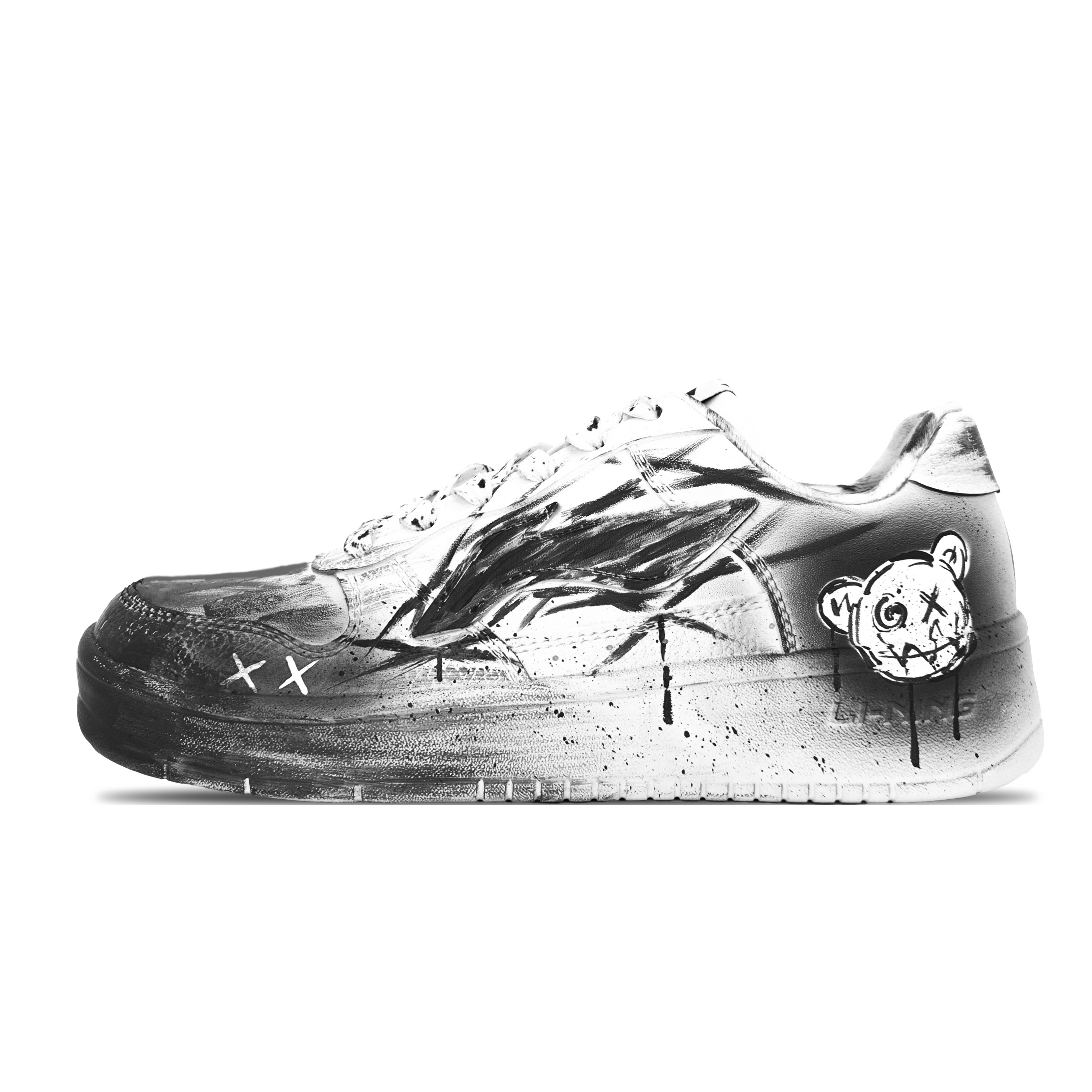 

LINING Кроссовки для скейтборда Pontoon Boats с противоскользящей амортизацией и износостойкостью, низкие, мужские, белые