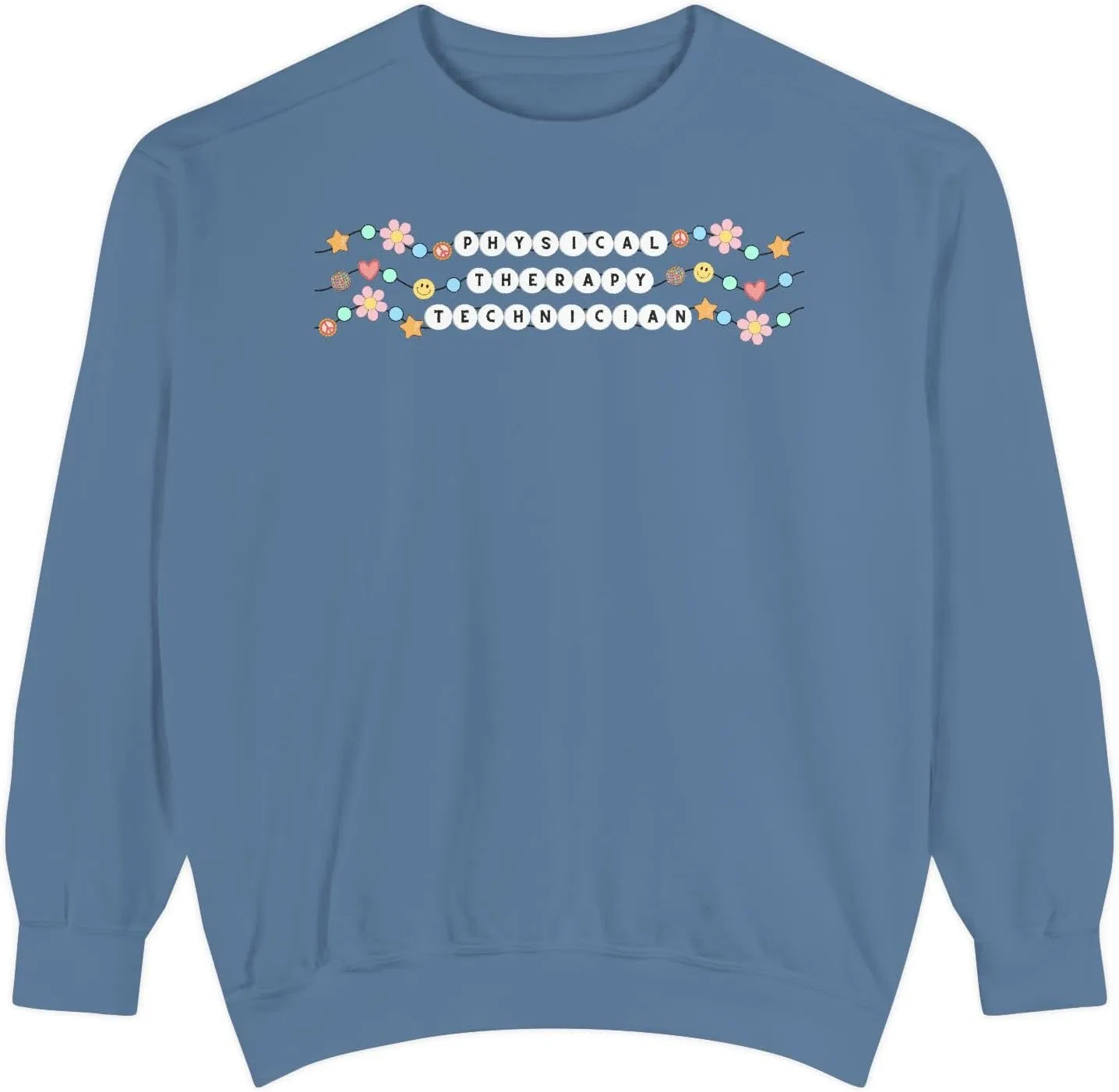 Толстовка Comfort Colors с изображением браслета дружбы для физиотерапевта, с круглым вырезом PT Tech
