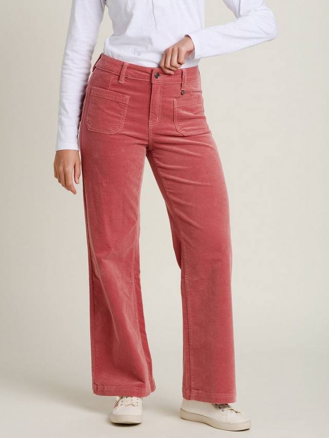 

Эффектные расклешенные вельветовые брюки Brakeburn, розовый