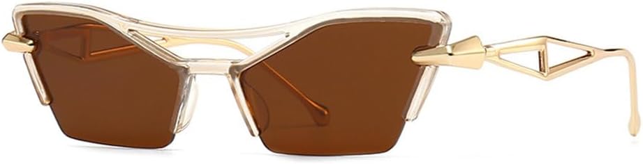 

Модные современные солнцезащитные очки «кошачий глаз» маленького размера для женщин и мужчин, ретро-солнцезащитные очки класса люкс для женщин, защита от ультрафиолета UV400 TYUVIVO, Champagne Tea