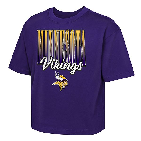 

Детская футболка Minnesota Vikings Big City Boxy фиолетовая Outerstuff