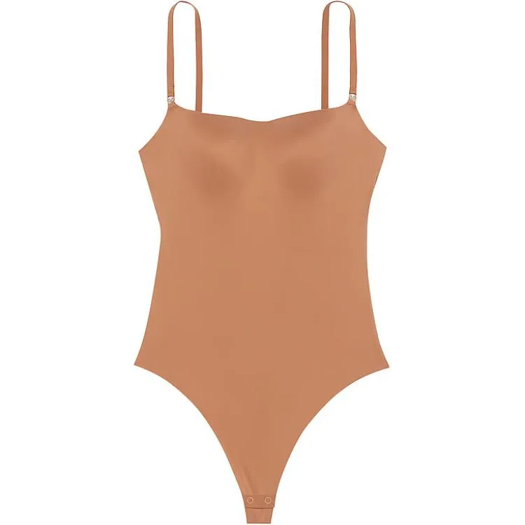 Victoria's Secret FeatherSoft BODYWEAR Lightly Lined Bodysuit / комбинезон бежевый Women's Light Umber