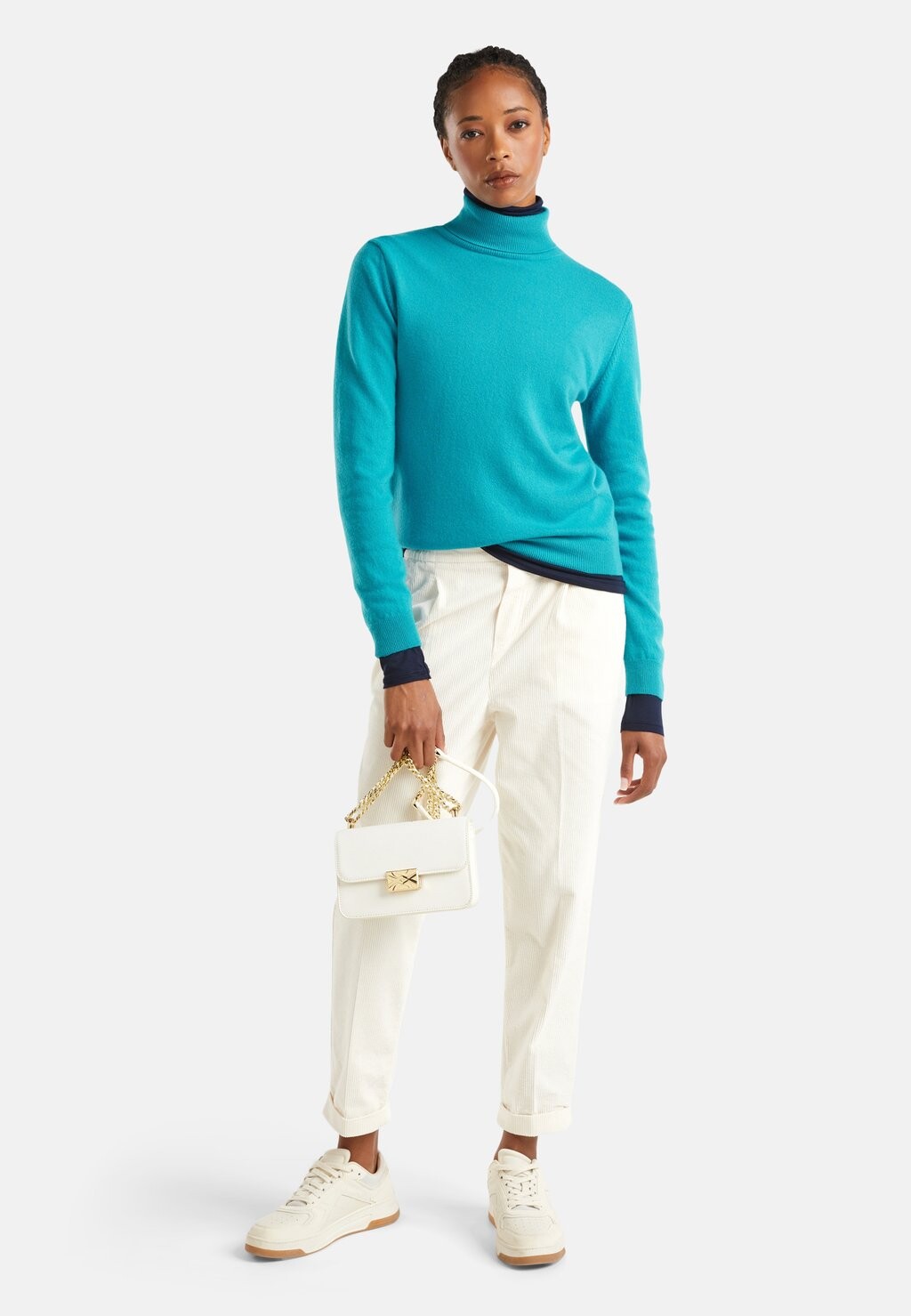 

Джемпер TURTLENECK IN PURE United Colors of Benetton, синий