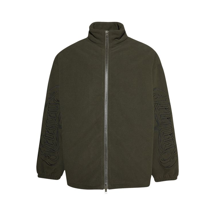 

Куртка Vetements Embroidered Metal Logo Fleece Jacket Khaki, желто-коричневый