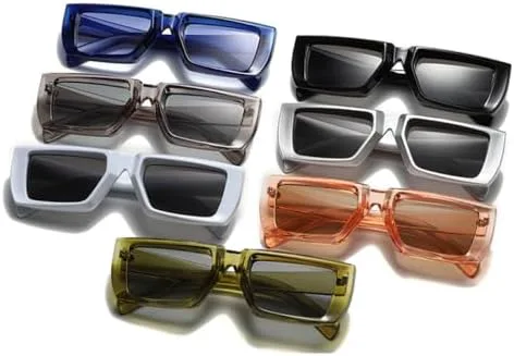 

Солнцезащитные очки в тонкой оправе для женщин, модный тренд, стиль стимпанк, мужские винтажные прямоугольные солнцезащитные очки в стиле панк MTZJH, D-c5-tea