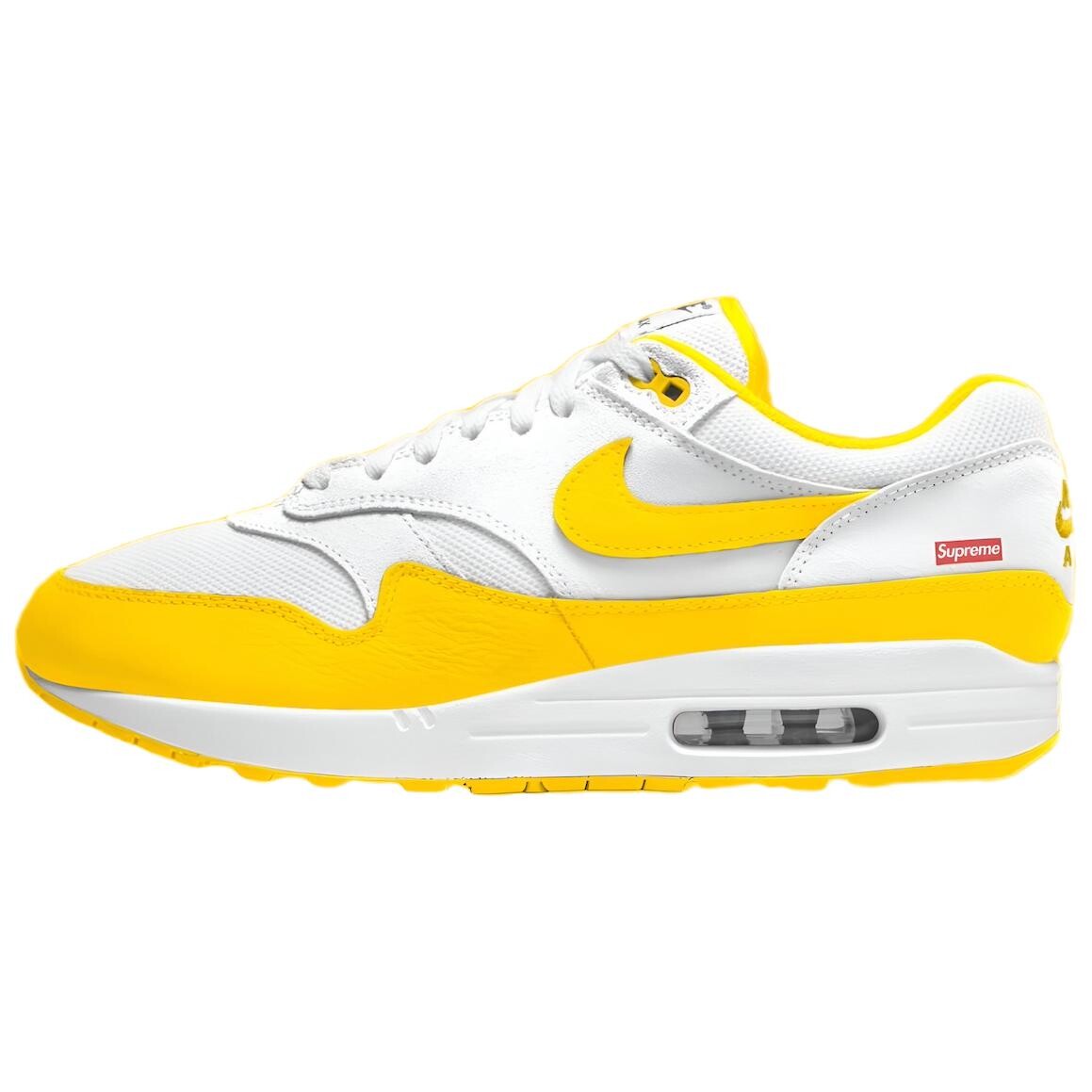 

Кроссовки Supreme X Air Max 1 мужские низкие желтые Nike