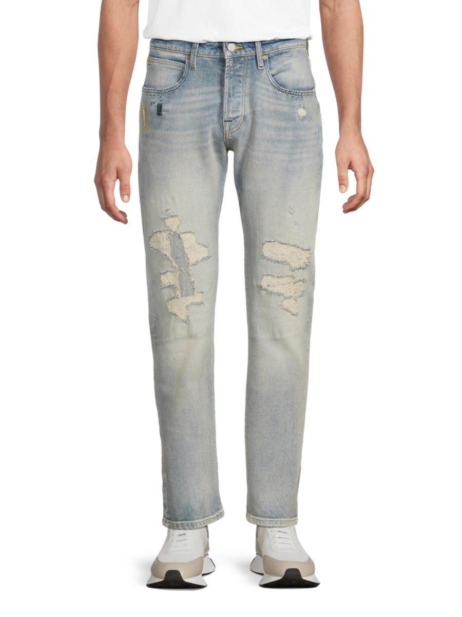 

Джинсы Zee Straight-Leg с потертостями Scotch & Soda, цвет Navy Surf