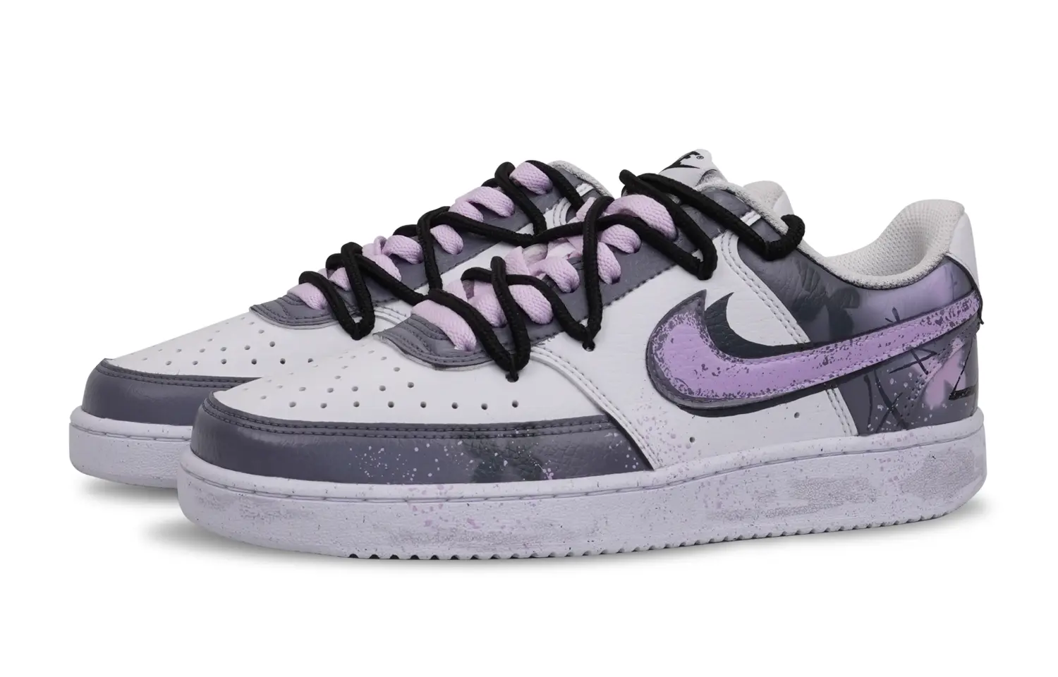 

Кроссовки Nike Court Vision 1 Skateboarding Shoes Men Low-top Gray/Purple, фиолетовый