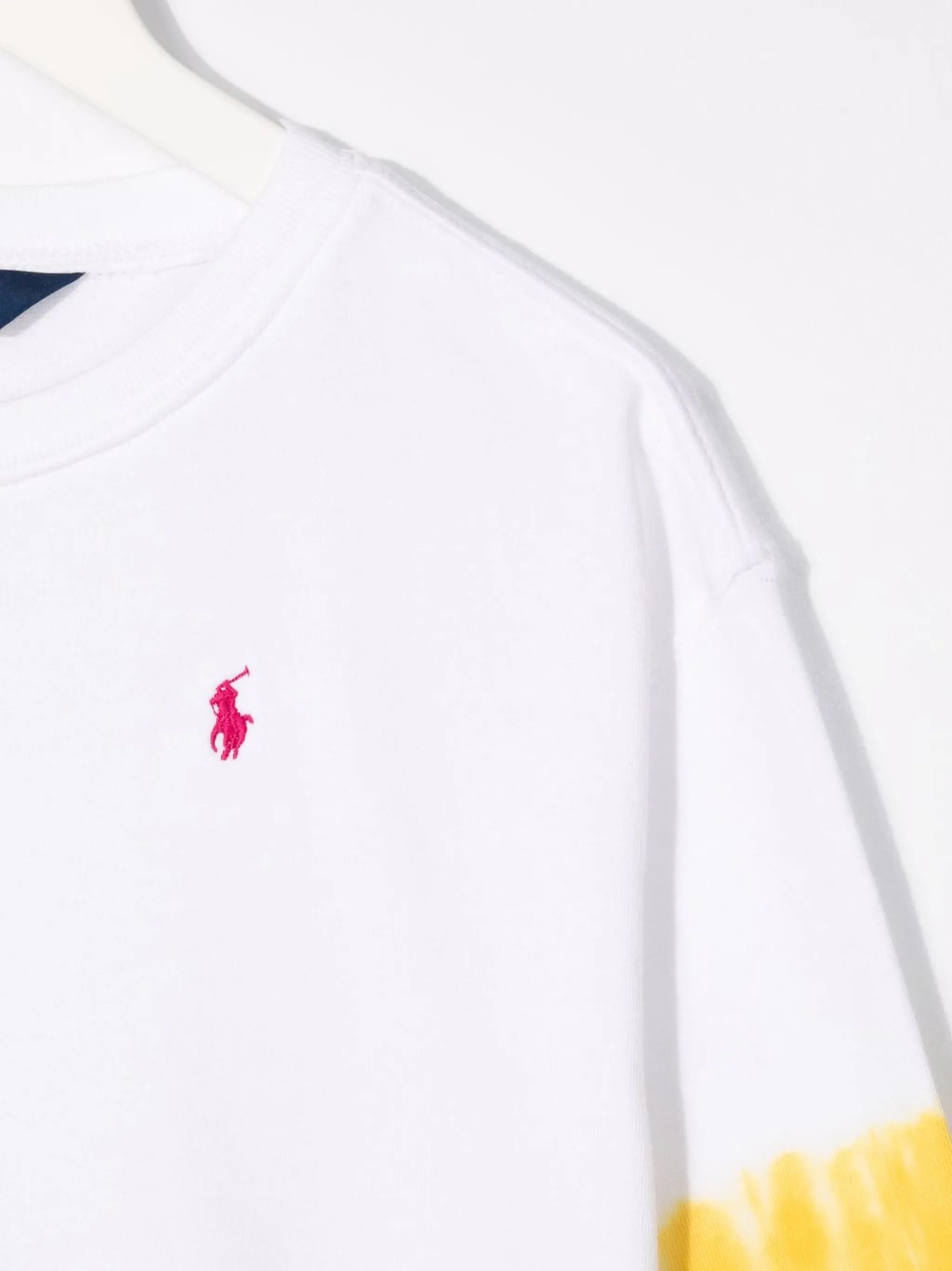Укороченная толстовка с принтом тай-дай Polo Ralph Lauren Kids, белый — фото 3