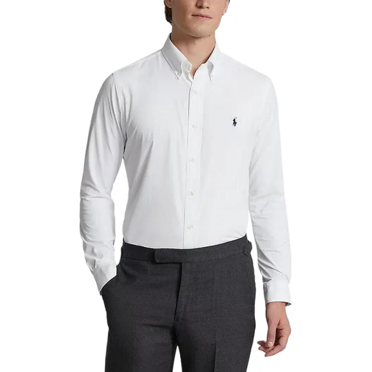 Polo Ralph Lauren Рубашка мужская белая с лацканом Moderate Others
