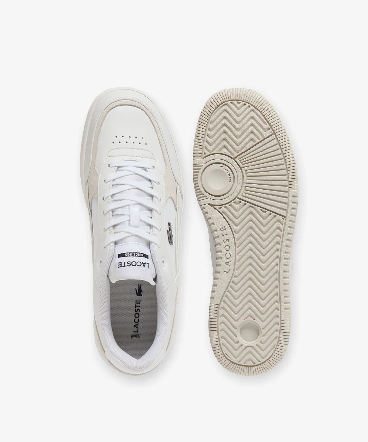 Мужские кроссовки из кожи LACOSTE L001 ACE белые — фото 4