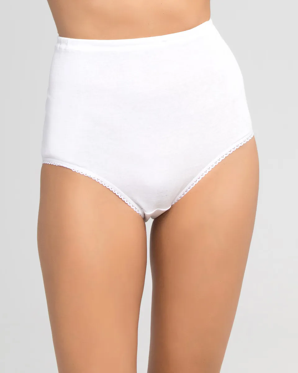 

Высокие трусы из 100% хлопка с традиционным рисунком Playtex, белый