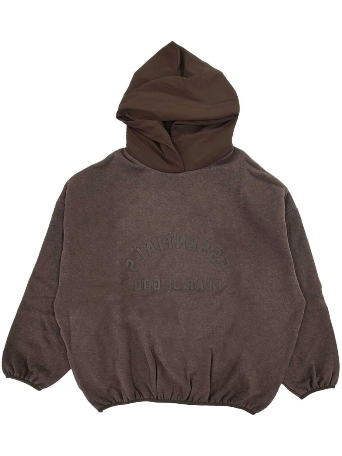 

FEAR OF GOD ESSENTIALS толстовка с эластичным поясом и нашивкой-логотипом, коричневый