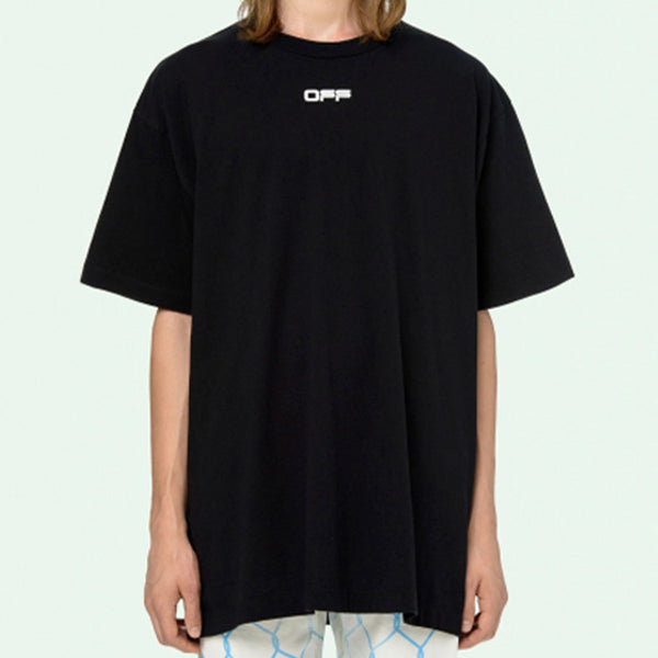 Футболка c/o virgil abloh men's black airport tape over tee Off-White, черный — фото 3