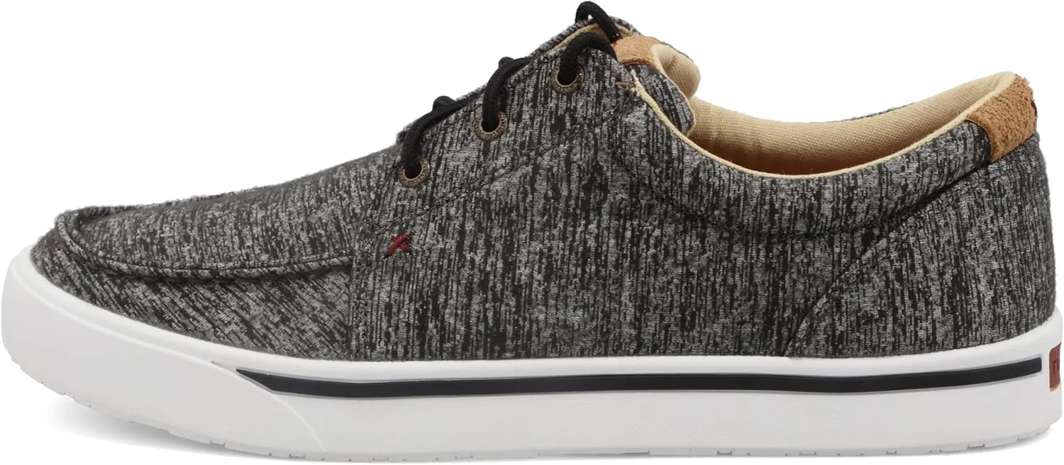 Мужские лоферы Twisted X Zero-X Chukka Driving Moc - кожаные лоферы с ручной обработкой натуральной кожи, темно-серый — фото 4