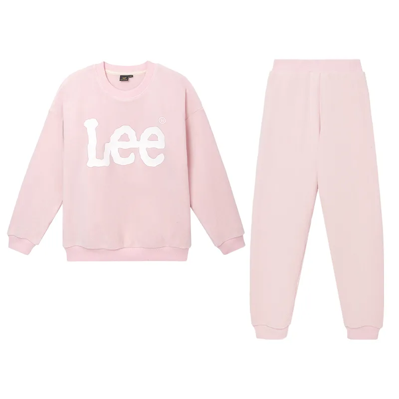 Детский лонгслив с круглым вырезом Lee, светло-розовый