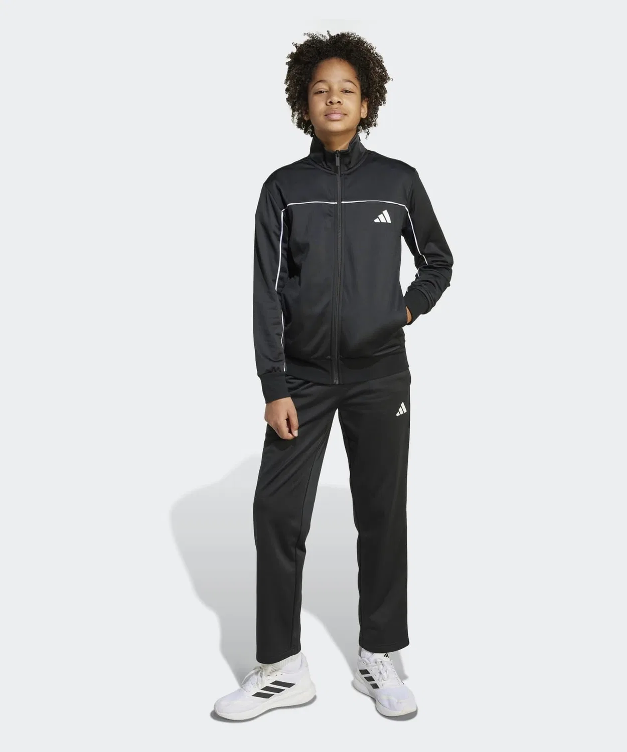 Детский спортивный костюм трикотажный Adidas черный — фото 3