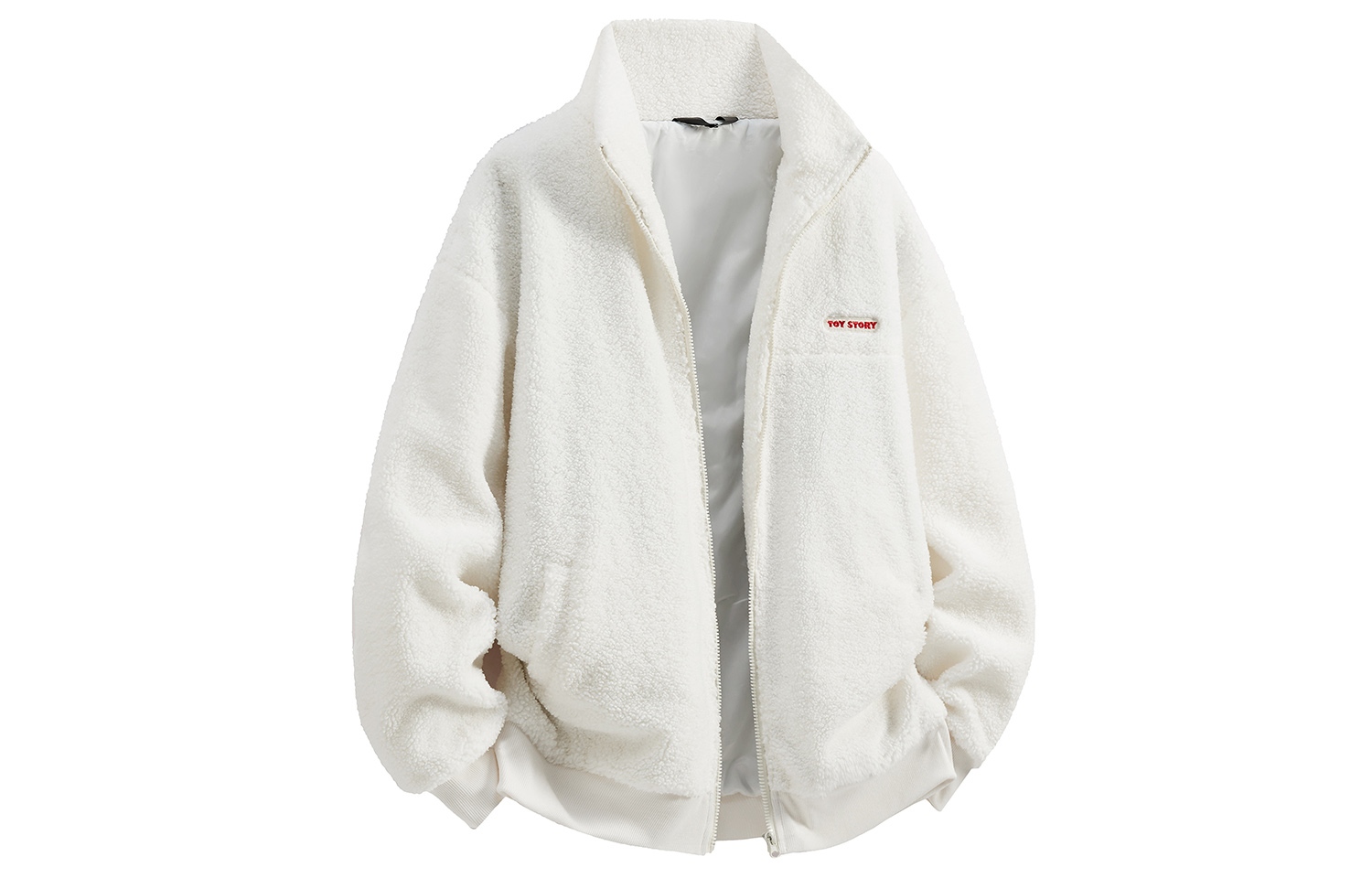 

Бархатная куртка унисекс с воротником-стойкой, утолщенные и на флисовой подкладке Disney, белый