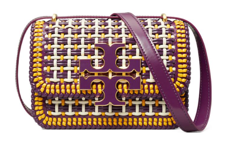 

Сумка Eleanor из лакированной кожи с кожаной отделкой, через плечо, женская сумка Trumpets TORY BURCH