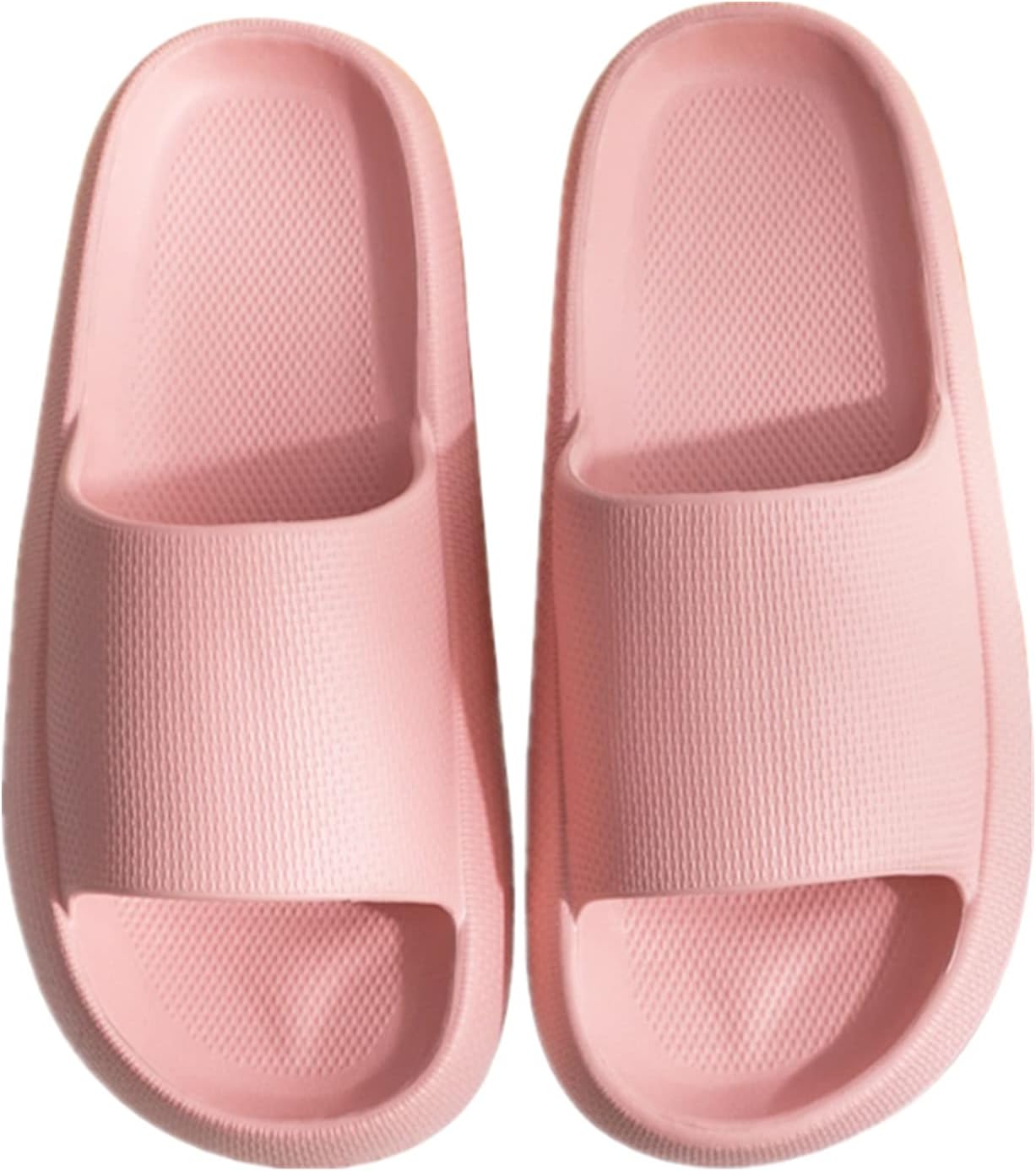 

Шлепанцы BASKANIA Cloud для женщин и мужчин, с подушечкой, противоскользящие, для ванной и душа, мягкая толстая подошва, для дома и улицы, мягкие и удобные с открытым носком, розовый