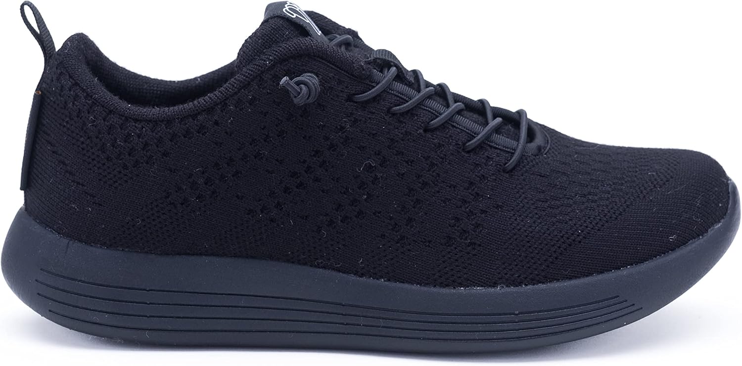 Кроссовки Woolloomooloo Shoe Belmont унисекс из мериносовой шерсти- модель без шнурков или со шнуровкой для комфорта, поддержки, легкости, мягкости, влагоотведения и воздухопроницаемости, Jet — фото 2