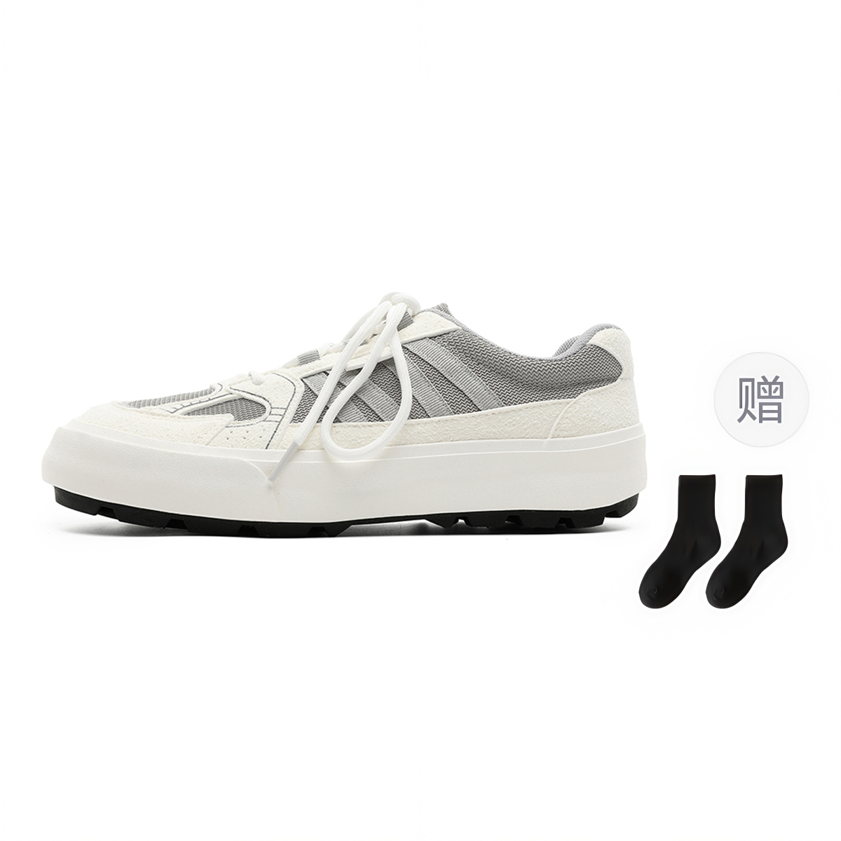 

Износостойкие, легкие и дышащие низкие мужские кроссовки для скейтбординга Fawn Miri, Black Rice-Comes With Socks