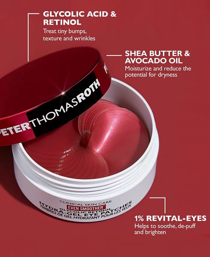 Патчи для глаз Even Smoother Glycolic Retinol Hydra-Gel, 30 штук Peter Thomas Roth — фото 4