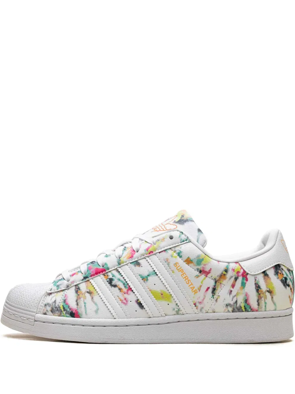 Кроссовки Superstar с акварельным рисунком Adidas, белый