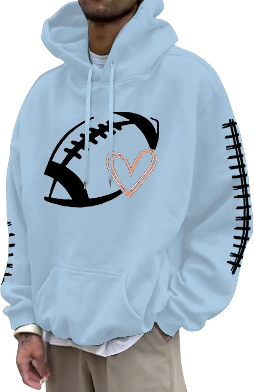 

Толстовка с капюшоном Game Day для мужчин с принтом Heart Rugby Wankang