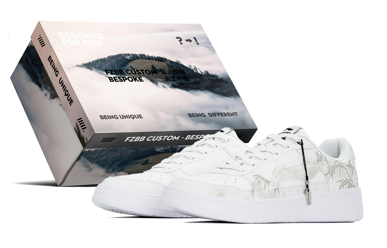 

LINING Скейтерские кеды мужские low top Wear resistant And Lightweight серый белый