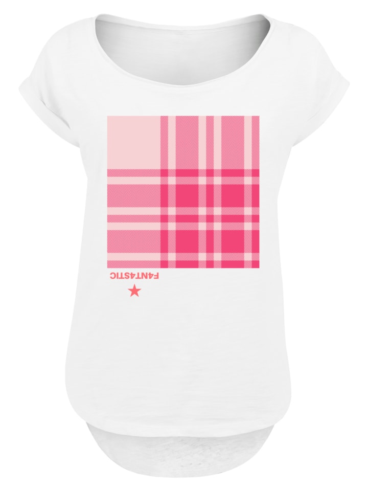 

Удлиненная футболка в клетку розового цвета с белым F4NT4STIC, Розовый, Удлиненная футболка в клетку розового цвета с белым F4NT4STIC