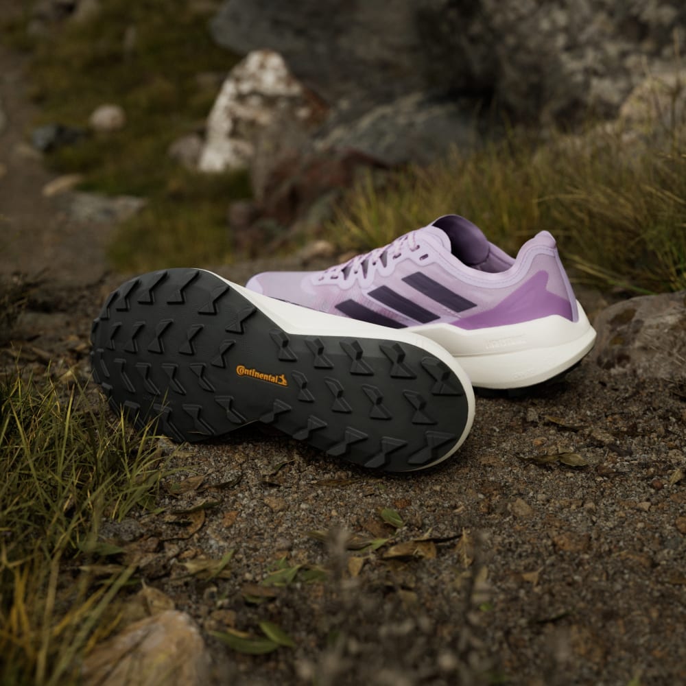 Кроссовки Adidas Terrex Agravic Speed Trail Running Shoes, цвет Powder Plum/Aurora Plum/Lucid Red — фото 3