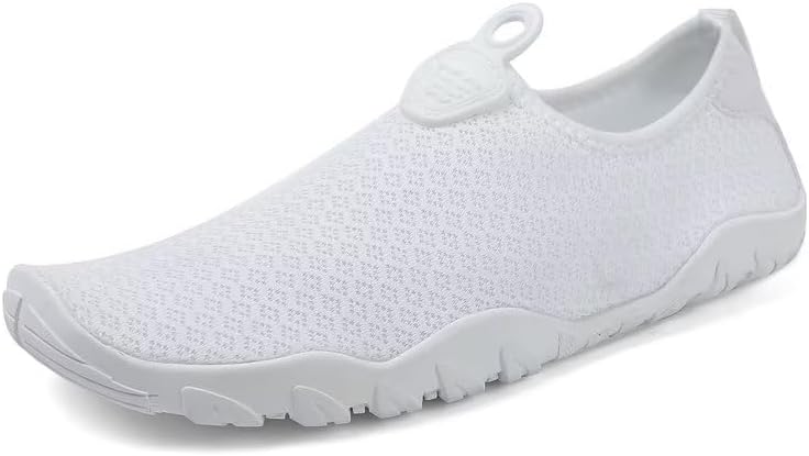 

Мужские и женские дышащие модные однотонные плавательные тапочки для пляжа, водного спорта и бега против течения Zonkacen, белый