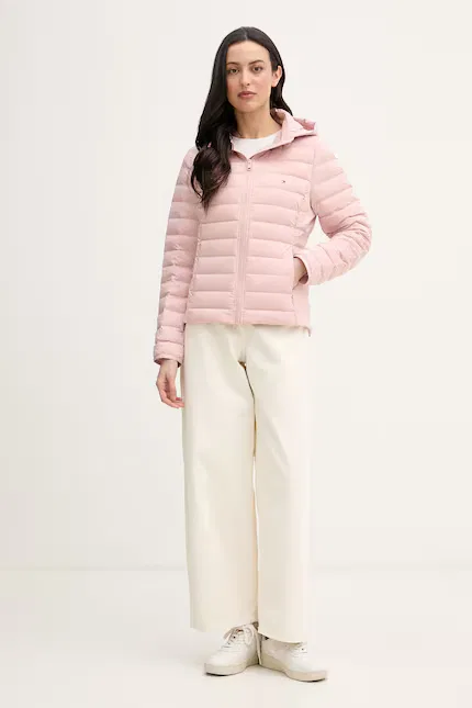 Куртка пуховая короткая стеганая Tommy Hilfiger, розовый — фото 2