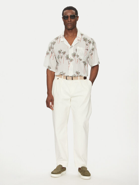 Рубашка обычного кроя Bowling Shirt Print UM0UM03227 Tommy Hilfiger, бежевый — фото 2