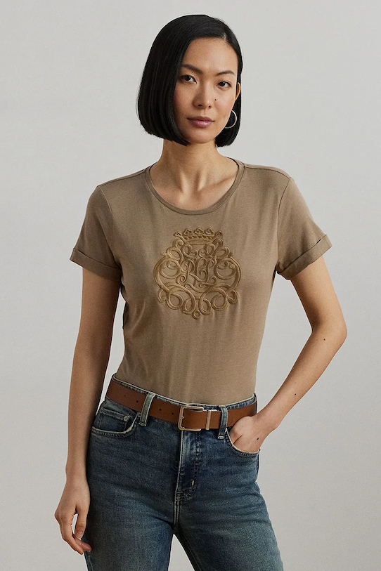 

Футболка Lauren Ralph Lauren, коричневый