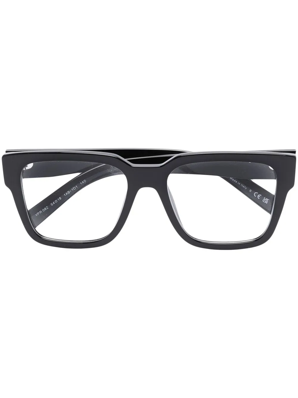 

Очки в квадратной оправе с логотипом Prada Eyewear, черный